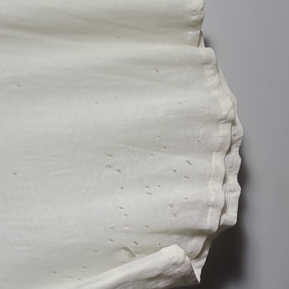 CHASER Paint Splatter Distressed Tank Cream Sleeveless Top Size Large - Picture 9 of 16